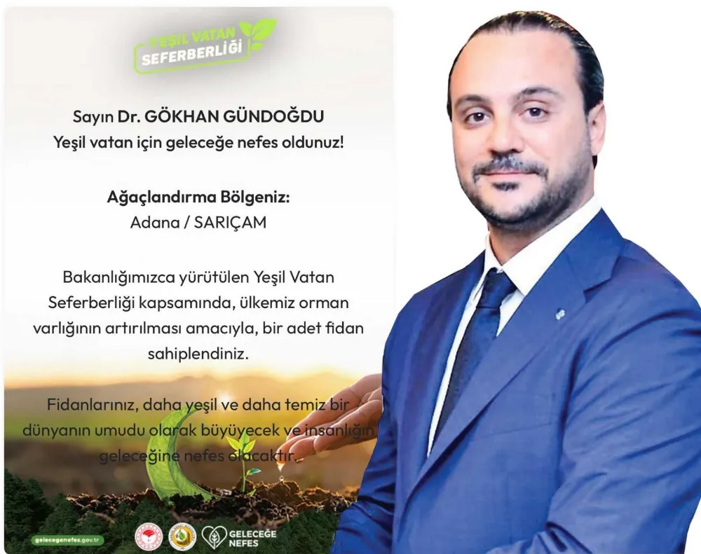 DR. GÜNDOĞDU’DAN  ‘YEŞIL VATAN’A DESTEK