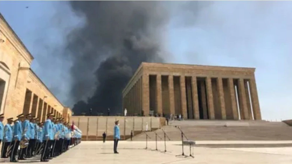 Anıtkabir Yakınında ki İnşaatta Çıkan Yangın Kontrol Altına Alındı